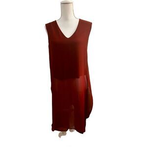 Zara Chiffon Long-line Tank Size M